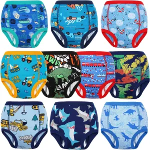 MooMoo Baby Potty Training Underwear 10 Packs Absorbent Toddler Training Pants for Boys and Girls Cotton Pee Pants 2T-9T