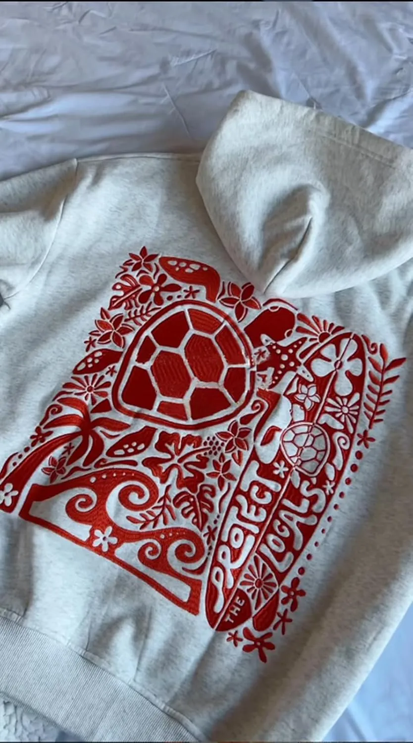 Muineobuka Women Y2K Graphic Hoodies Flower Embroidery Oversized Hooded Sweatshirt Vintage Aesthetic Hoodies Streetwear