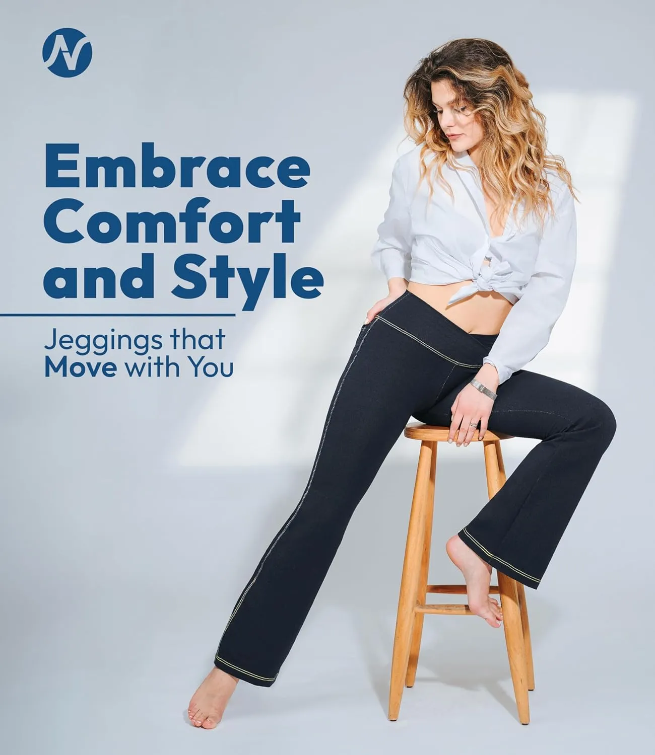 Nirlon Crossover Bootcut Jeggings for Women - Flare Leggings for Women Tummy Control Regular and Plus Size Jeggings