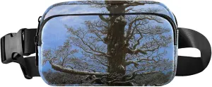 Painting Oak Tree Snow Women Fanny Packs Waterproof Belt Bag Hip Pouch Cute Travel Waist Pack for Men