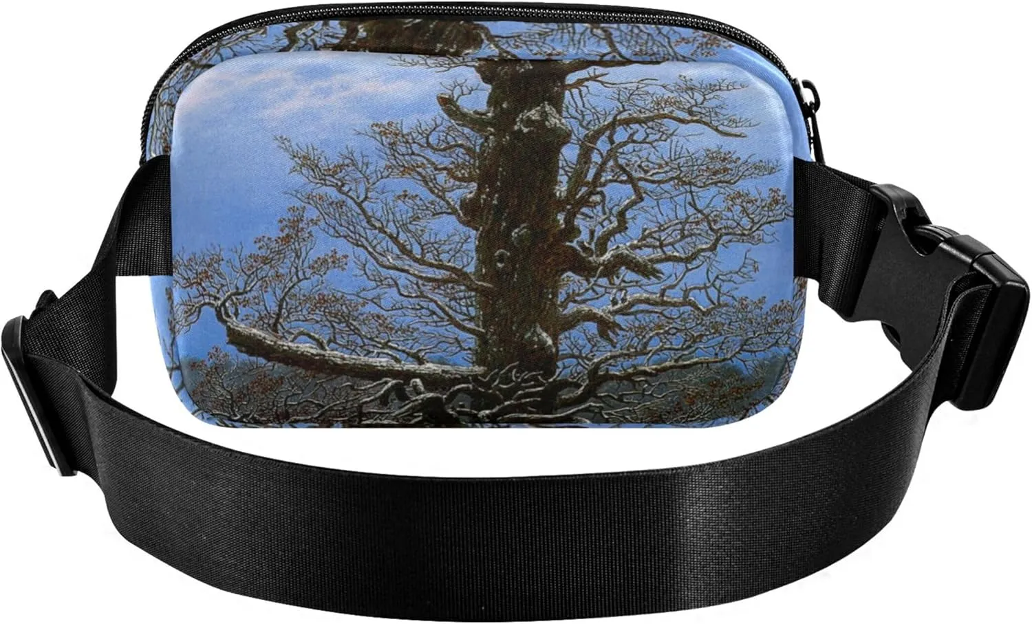 Painting Oak Tree Snow Women Fanny Packs Waterproof Belt Bag Hip Pouch Cute Travel Waist Pack for Men