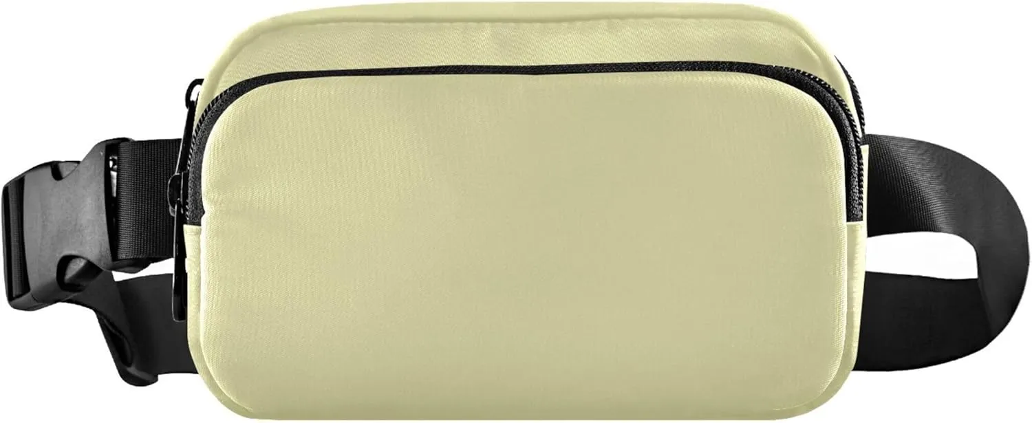 Pale Goldenrod Fanny Packs Women Waterproof Hip Pack Belt Bag Funny Crossbody Waist Bag