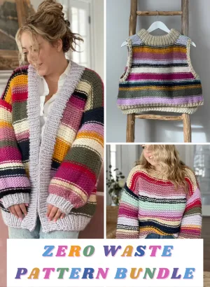 PATTERN BUNDLE - Zero Waste Pattern Bundle - Ashley Cardigan, Kacy Vest, Sofie Sweater