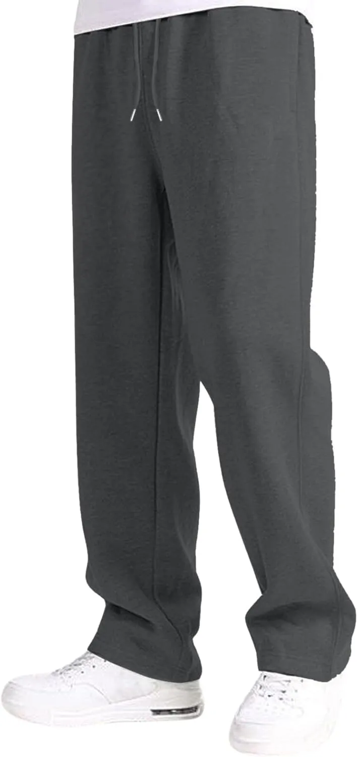 PGOJUNI Cargo Pants for Men, Mens Casual Joggers Cargo Pants Drawstring Sweatpants Casual Solid Long Trousers with Pockets