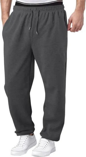 PGOJUNI Cargo Pants for Men, Mens Casual Joggers Cargo Pants Drawstring Sweatpants Casual Solid Long Trousers with Pockets