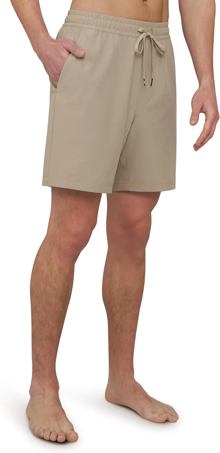 Quiksilver Men's Regular Fit Stretch Waist Water Friendly Active Hybrid Shorts (S-XXL)