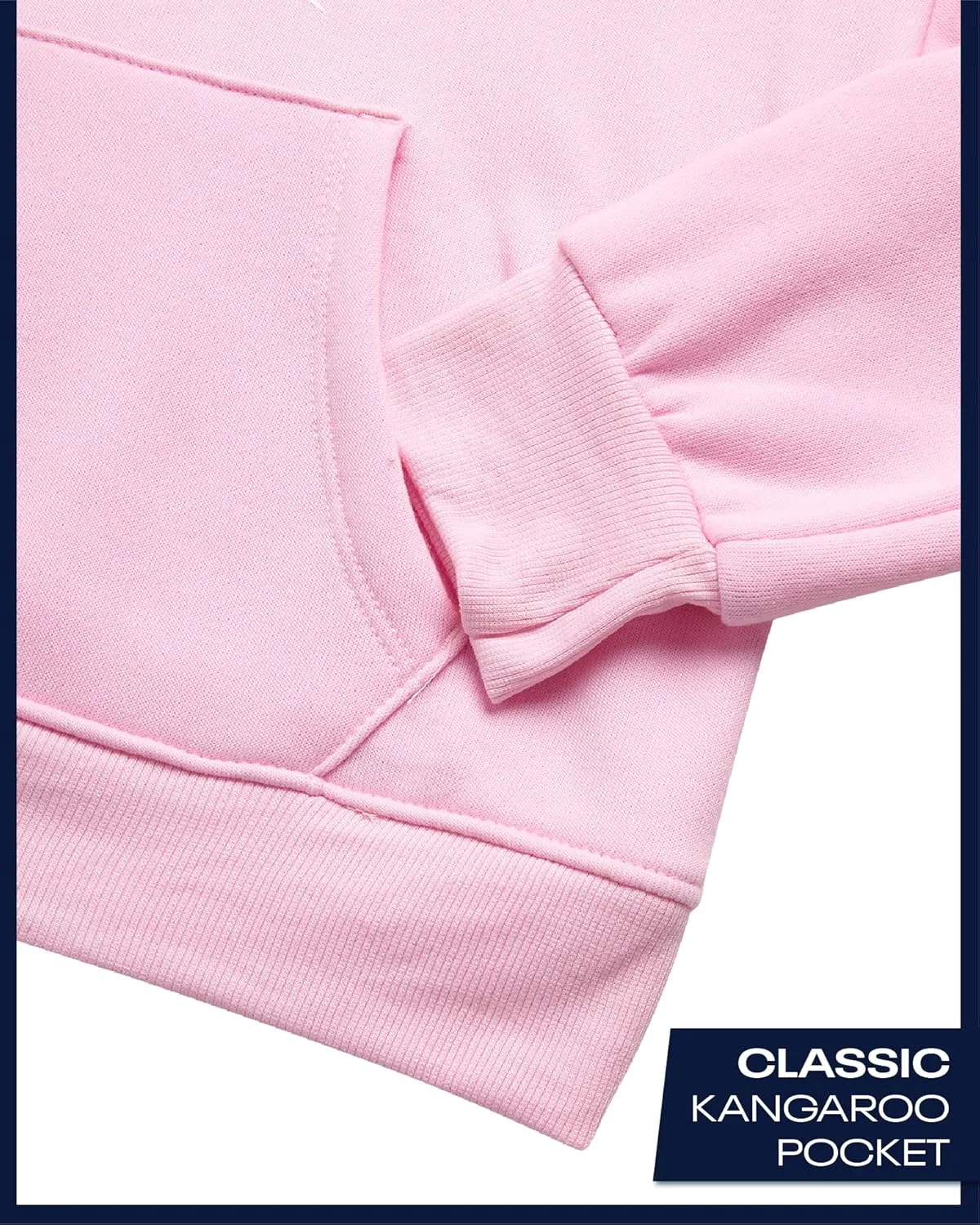 Reebok Girls' Hoodie - Soft Spun Fleece Pullover Sweatshirt with Front Pockets - Athletic Hoodies for Girls (7-12)