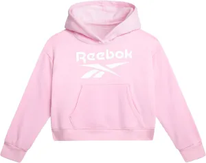 Reebok Girls' Hoodie - Soft Spun Fleece Pullover Sweatshirt with Front Pockets - Athletic Hoodies for Girls (7-12)