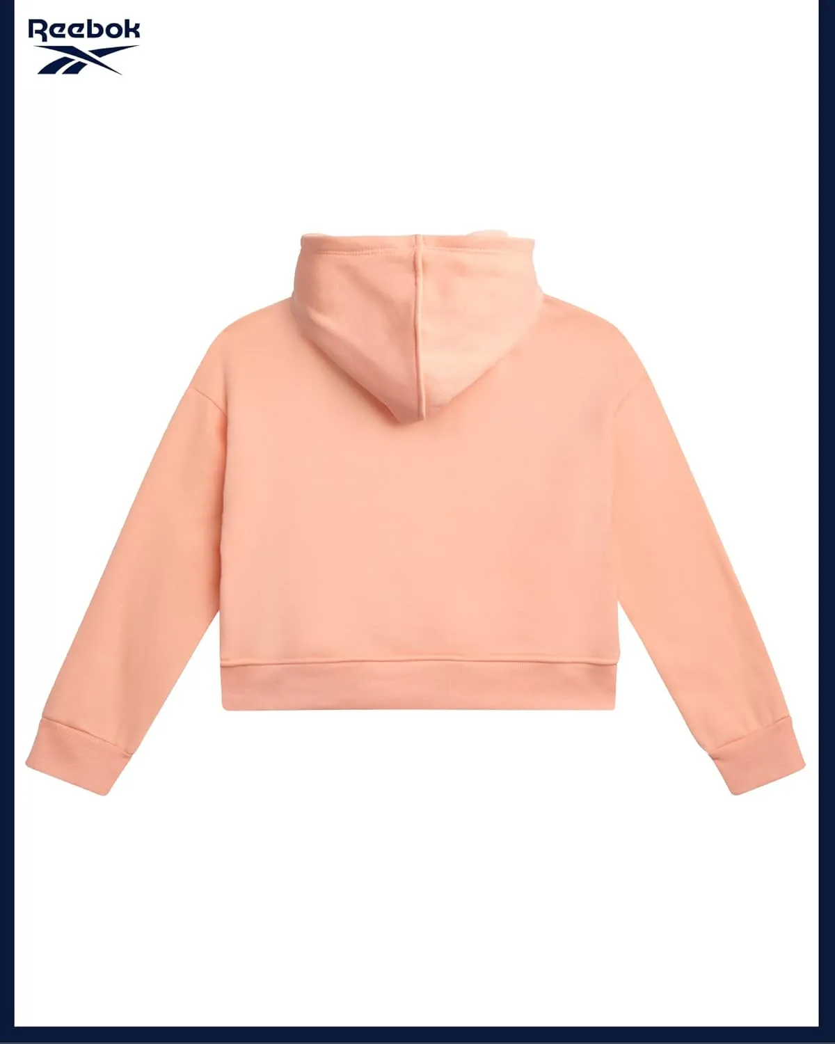 Reebok Girls' Hoodie - Soft Spun Fleece Pullover Sweatshirt with Front Pockets - Athletic Hoodies for Girls (7-12)
