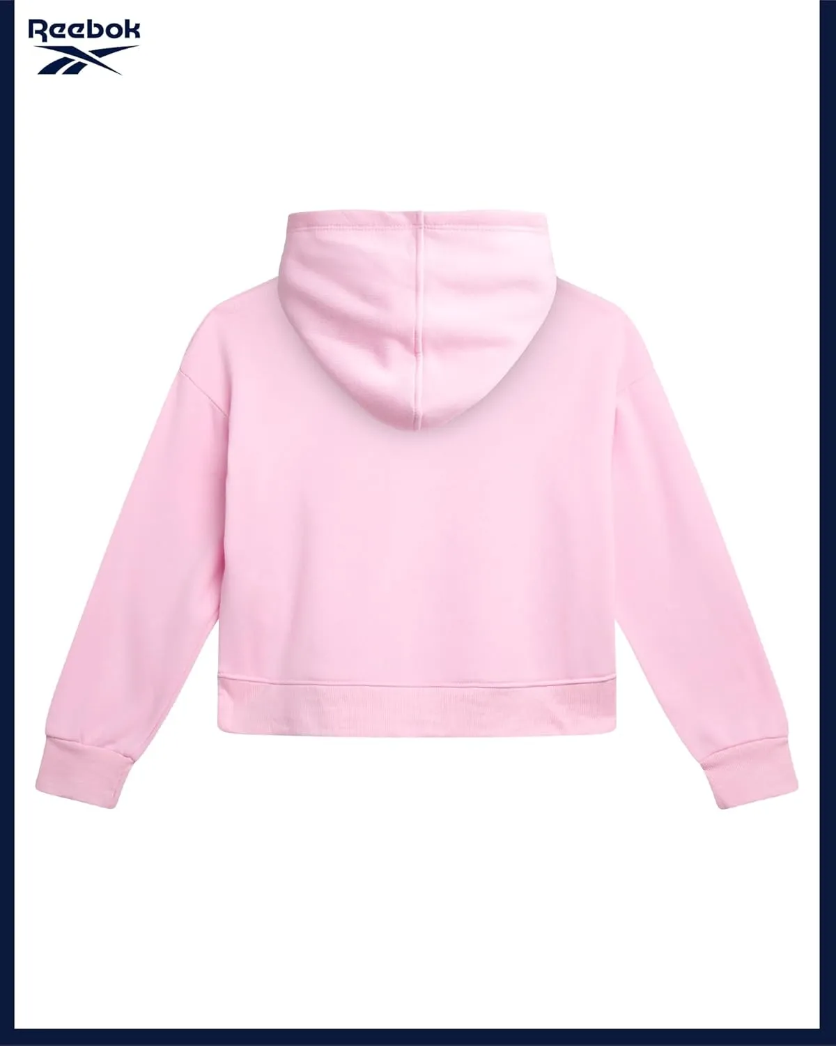 Reebok Girls' Hoodie - Soft Spun Fleece Pullover Sweatshirt with Front Pockets - Athletic Hoodies for Girls (7-12)
