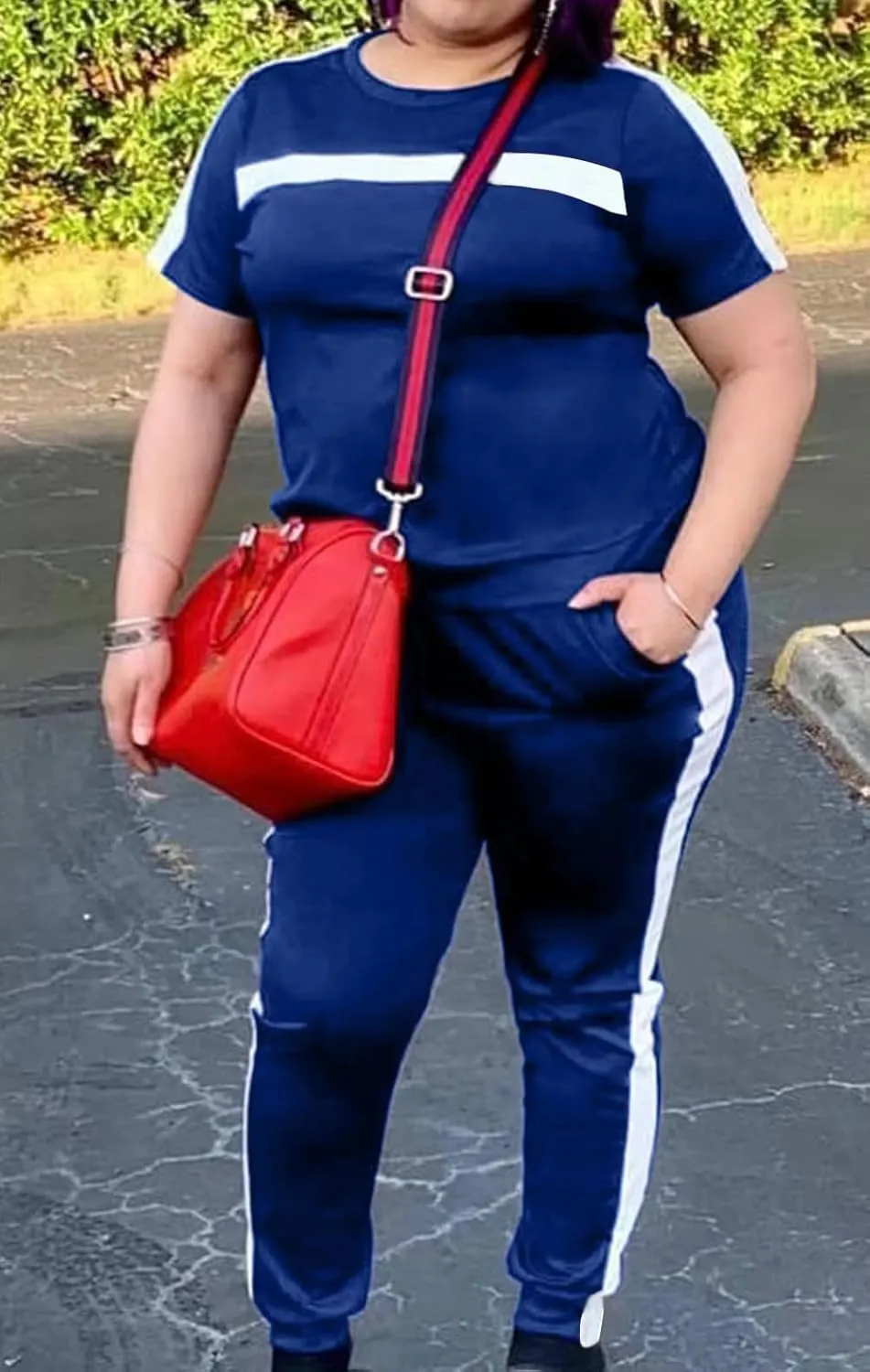 Remxi Workout Sets for Women Two Piece Outfits Jogging Sweat Suits Tops and Long Sweatpants Set Workout Tracksuit
