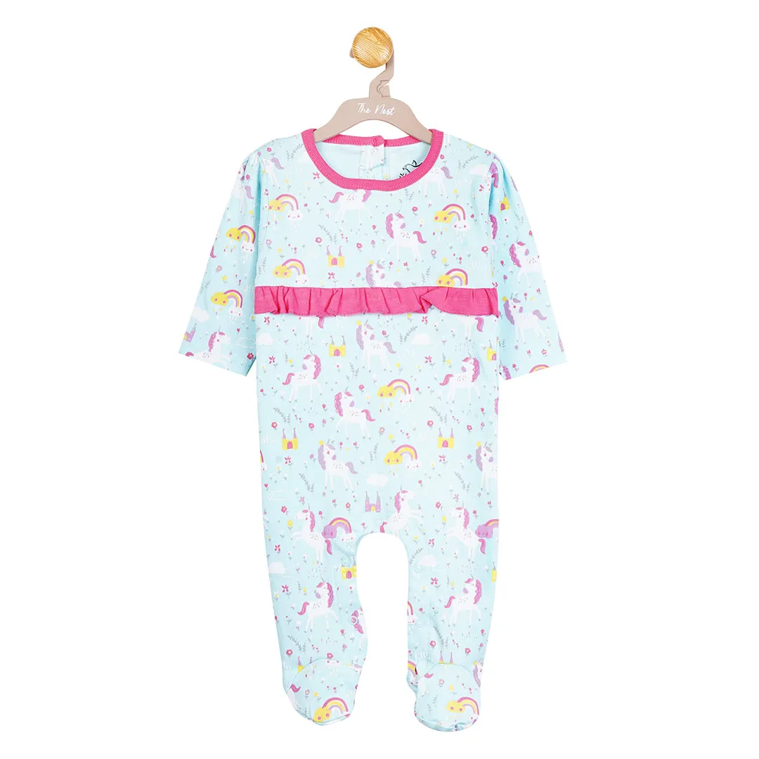 Set of 3 Sleeping suits in Rainbows & unicorn