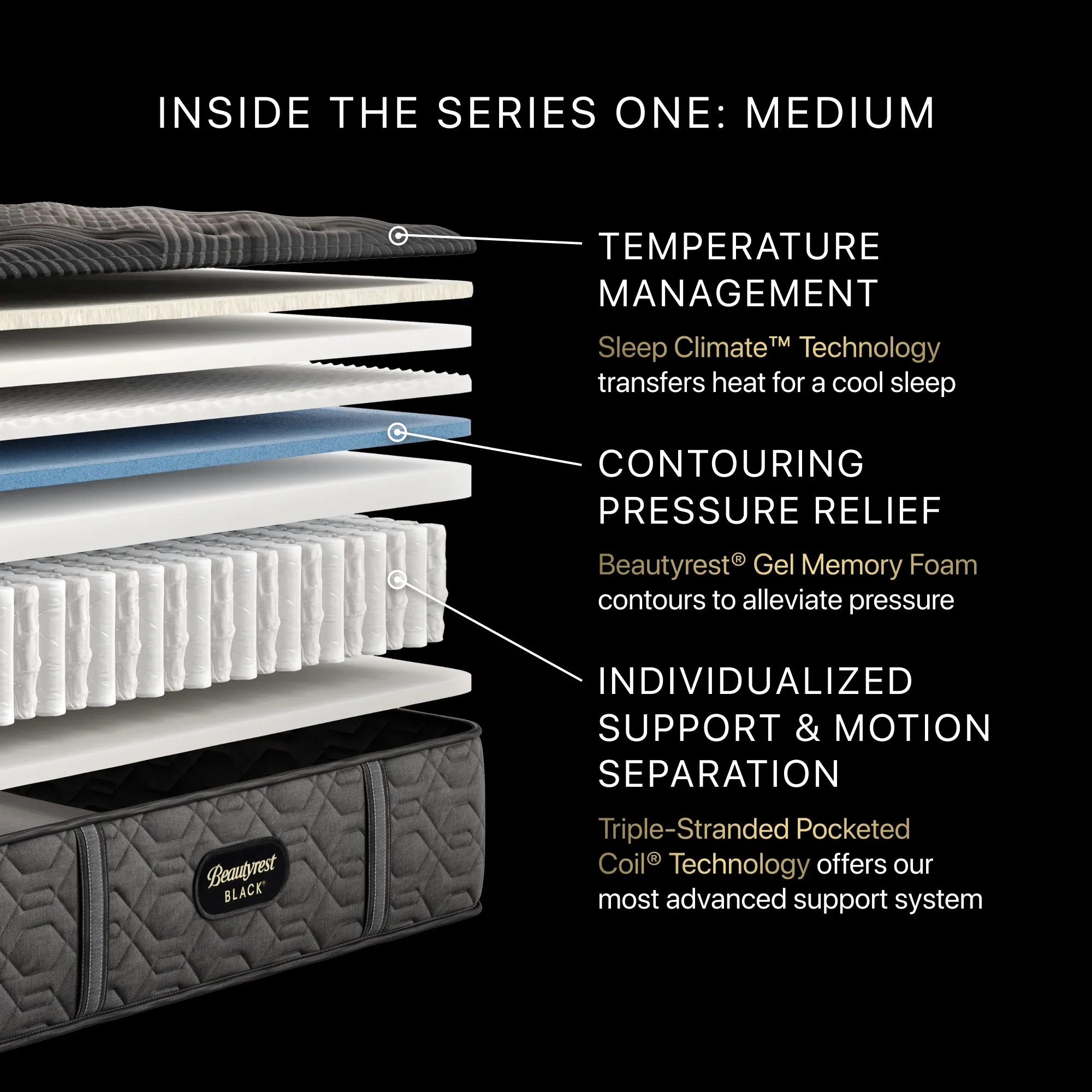 Simmons BeautyRest Black Series 1 Medium Queen Mattress