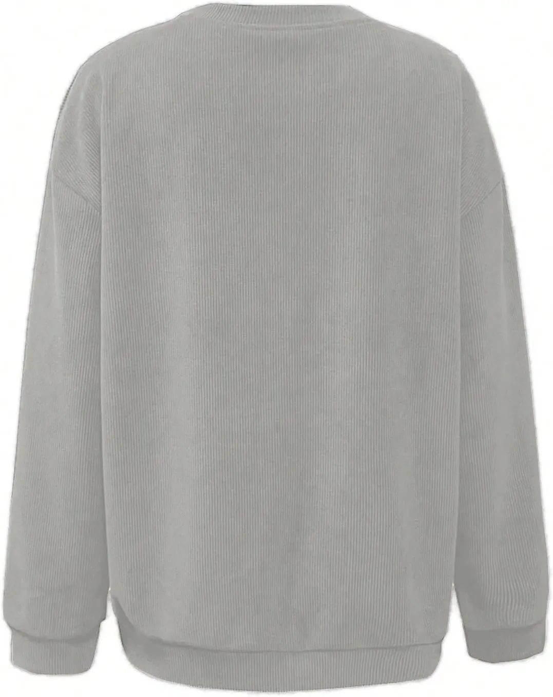 SOLY HUX Sweatshirt for Women Graphic Leopard Star Print Drop Shoulder Long Sleeve Corduroy Pullover Fall Tops
