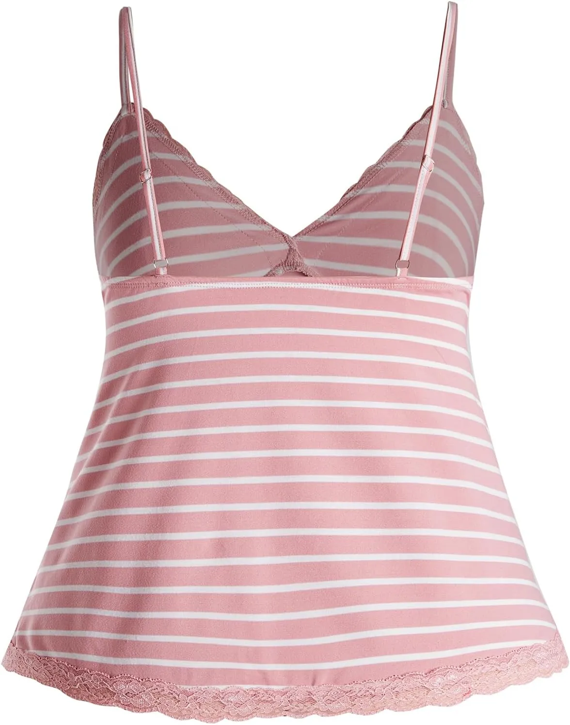 SOLY HUX Womens Y2K Lace Cami V Neck Sleeveless Striped Shirt Spaghetti Strap Camisole Gothic Tops