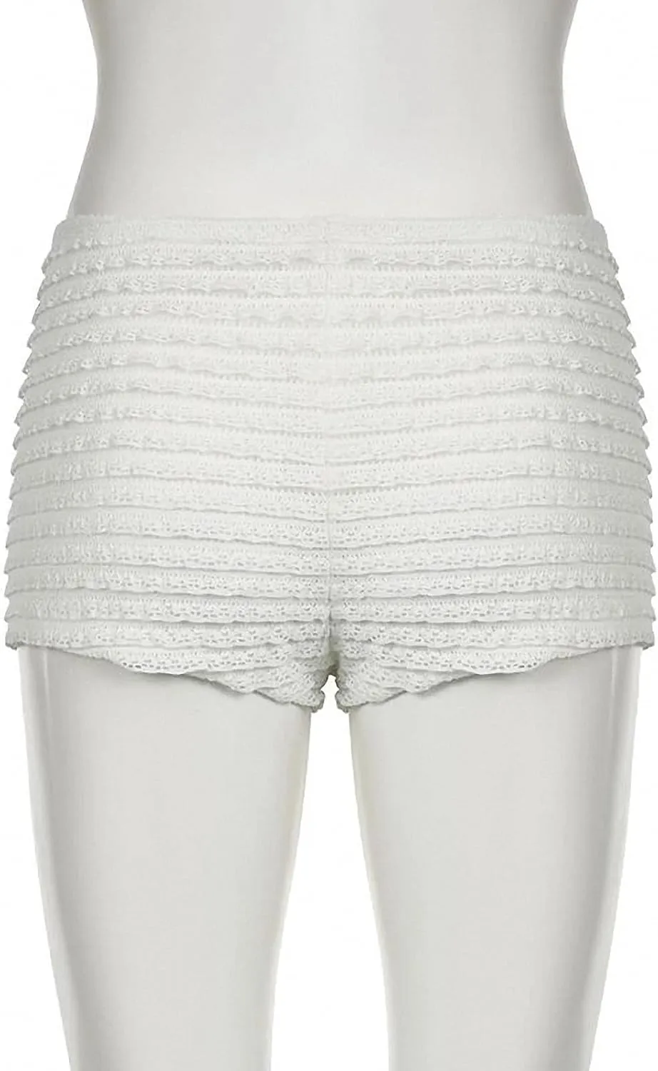 Sweet Bow Low-Waisted Hot Pants White Red Casual Basic Safety Pants Underwear Women Y2K Bottoms