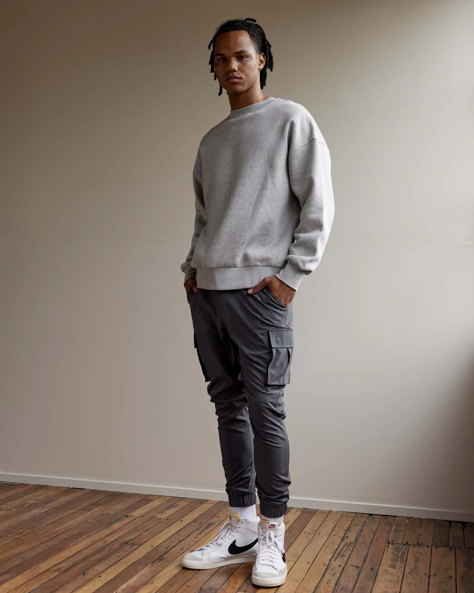 Unisex MVP Sweater Oversize - Light Grey Marl