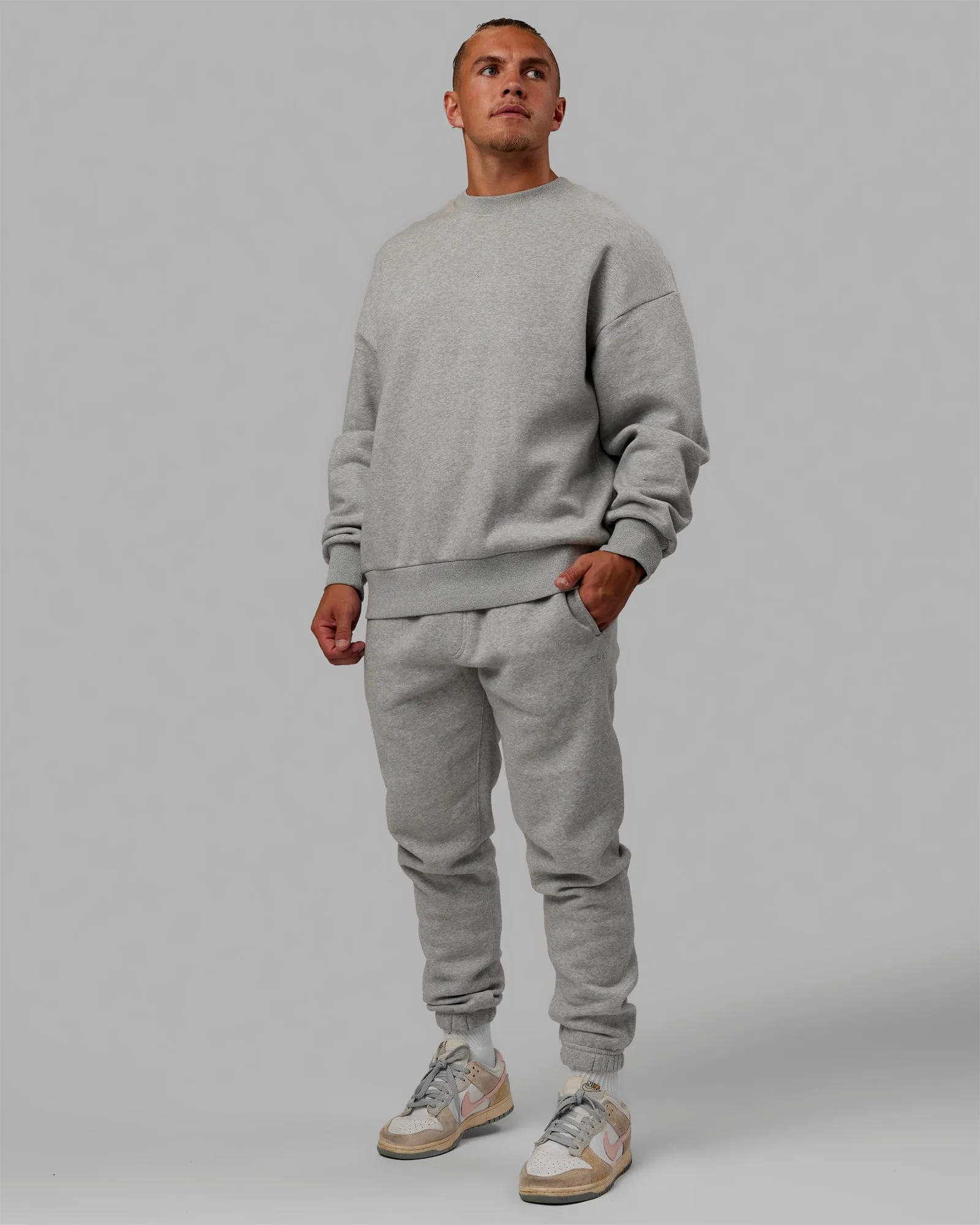 Unisex MVP Sweater Oversize - Light Grey Marl