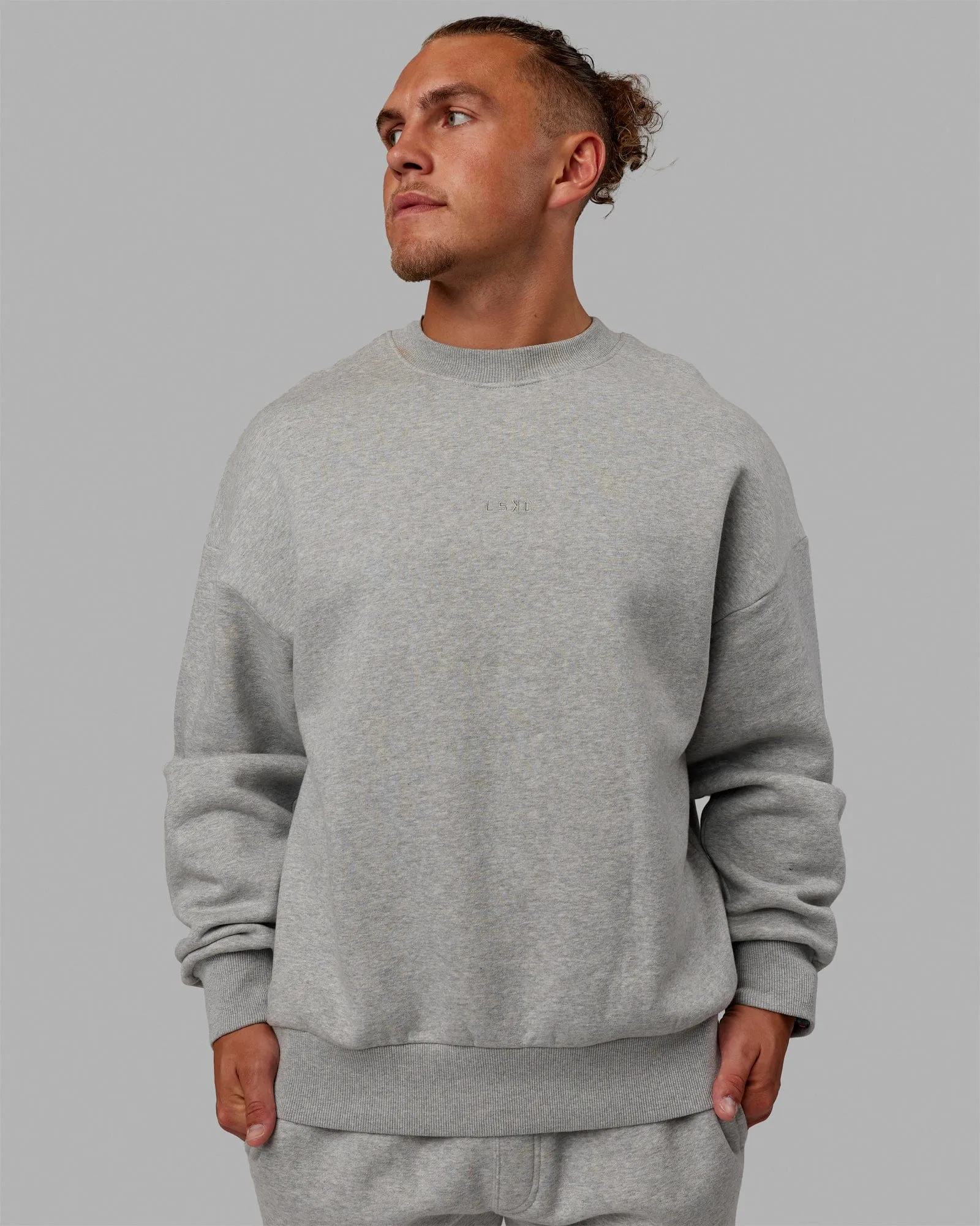 Unisex MVP Sweater Oversize - Light Grey Marl