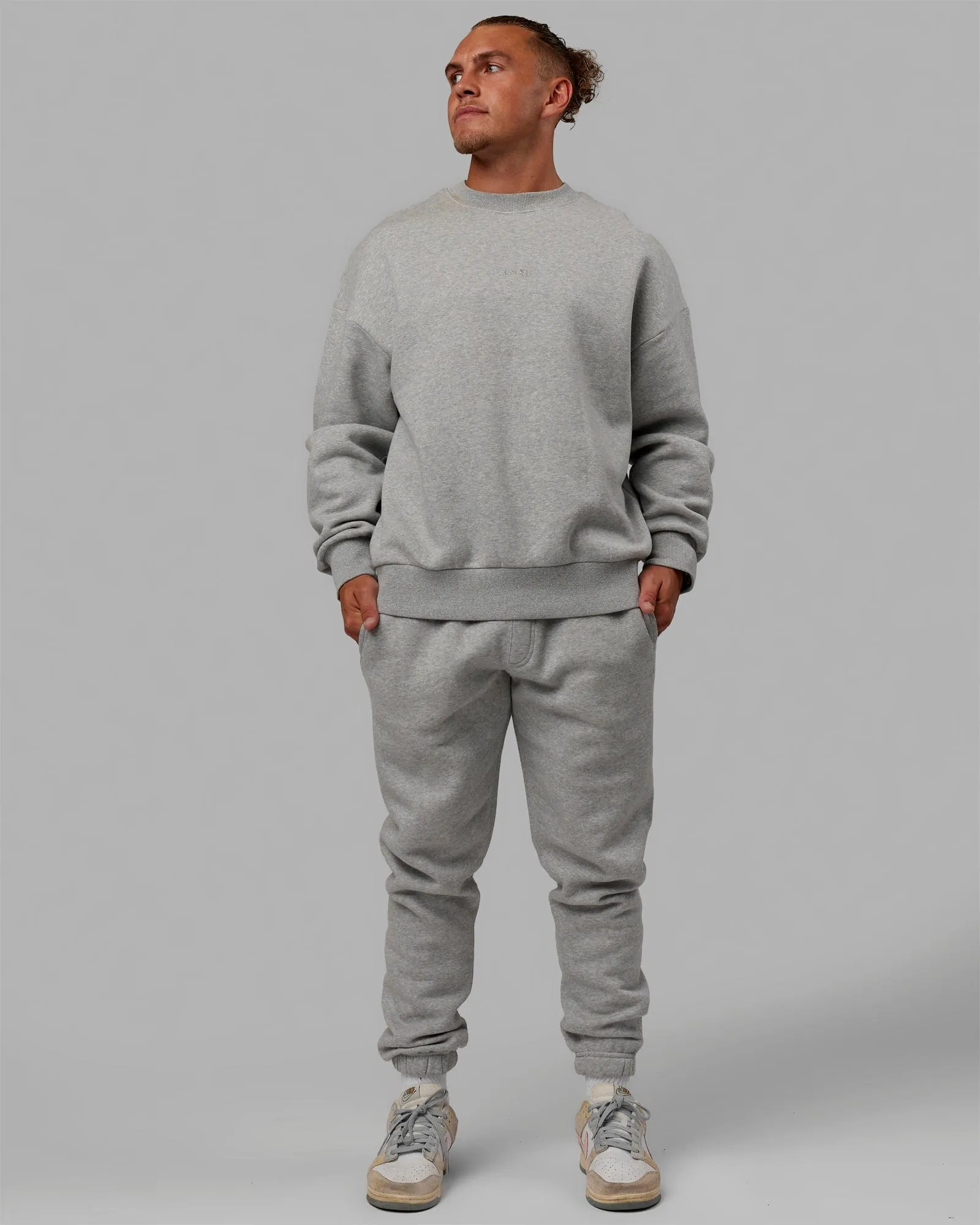 Unisex MVP Sweater Oversize - Light Grey Marl