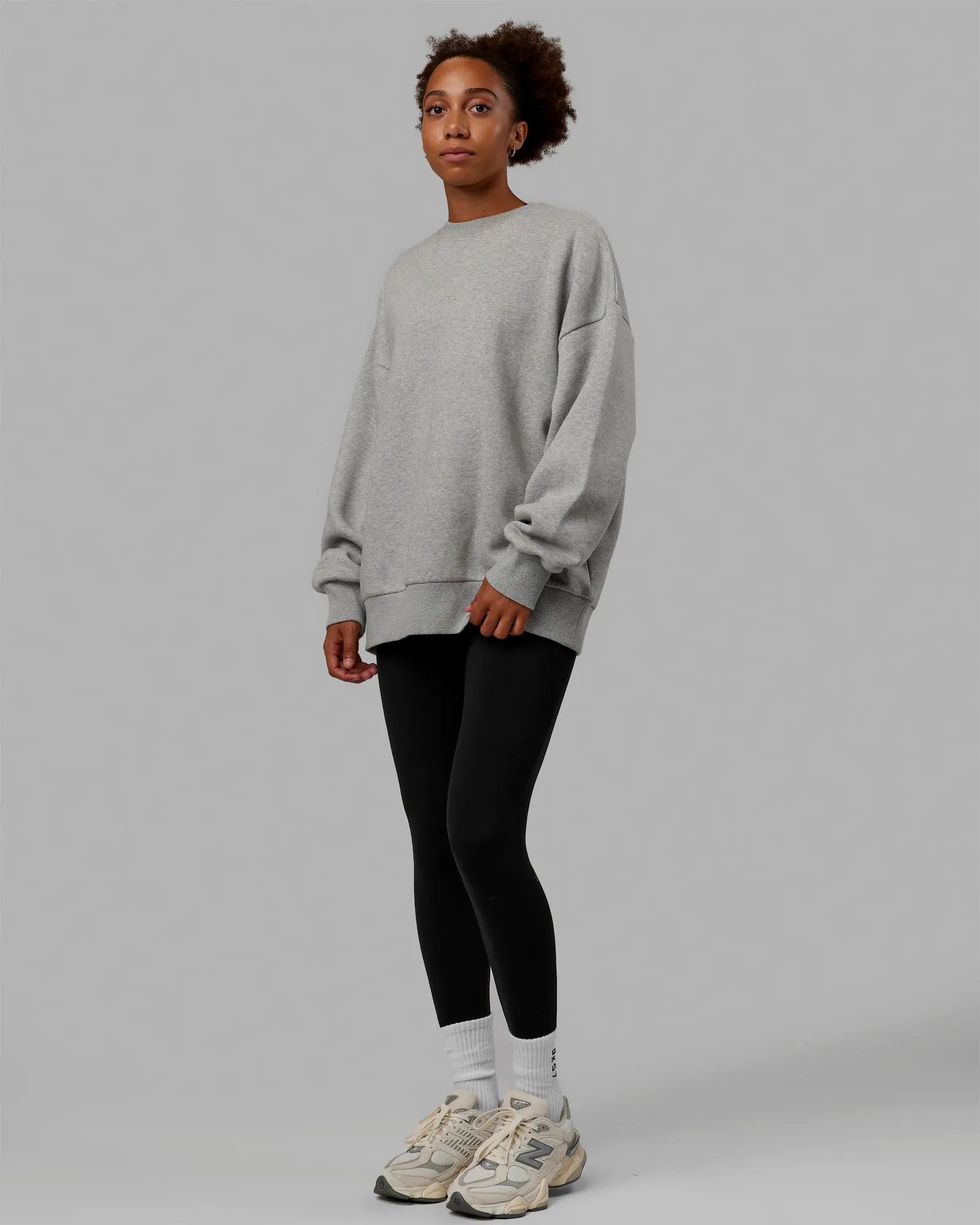 Unisex MVP Sweater Oversize - Light Grey Marl