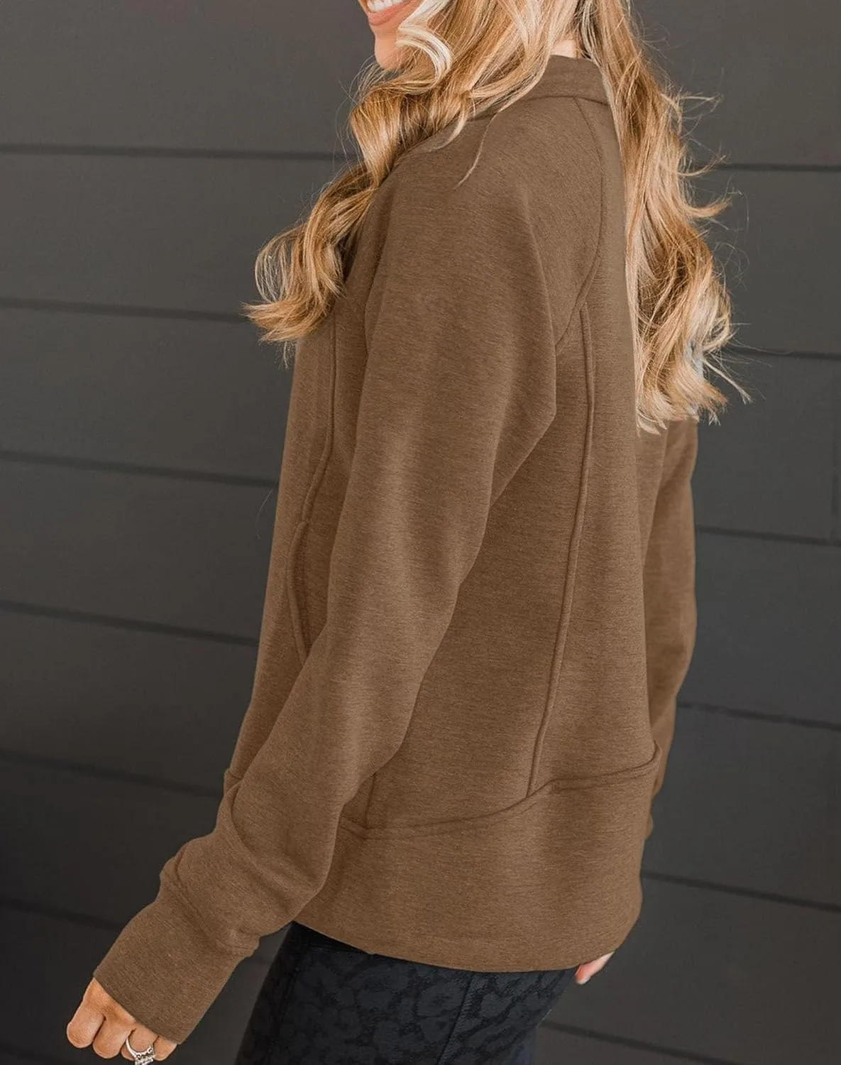 Vivitulip Womens Full Zip Up Athletic Jacket Long Sleeve Lightweight Pocketed Workout Coat Tops with Thumb Holes