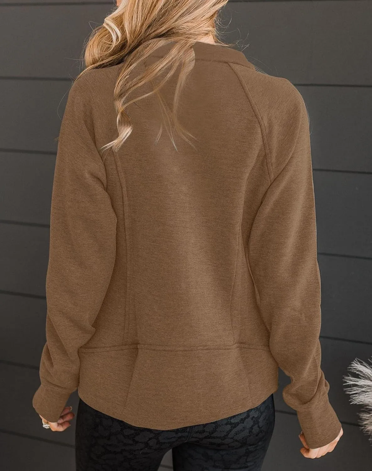 Vivitulip Womens Full Zip Up Athletic Jacket Long Sleeve Lightweight Pocketed Workout Coat Tops with Thumb Holes