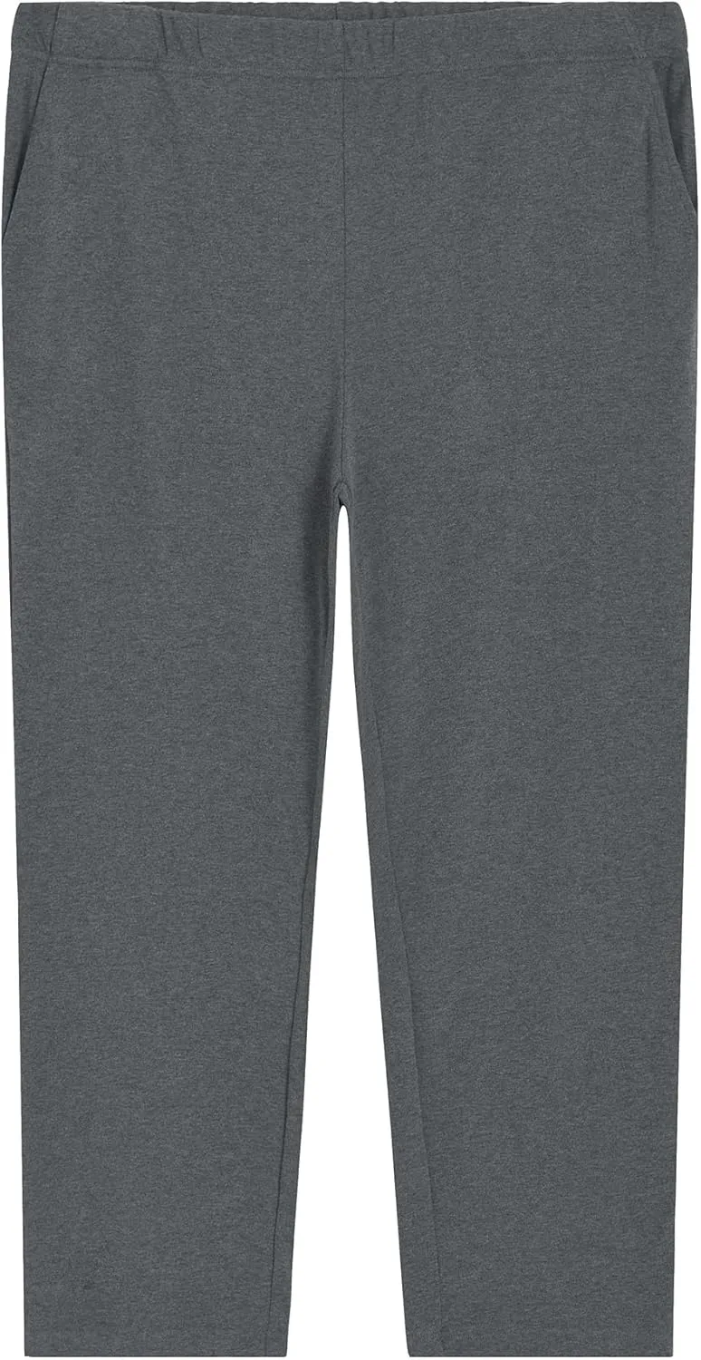 Weintee Women's Plus Size Petite Knit Pants with Pockets