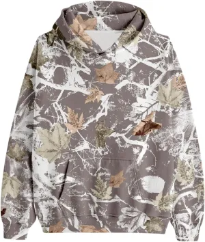 Women's Camo Hoodie Maple Leaf Print Oversized Hooded Sweatshirt Loose Casual Pullover Sweatshirts Long Sleeve Tops