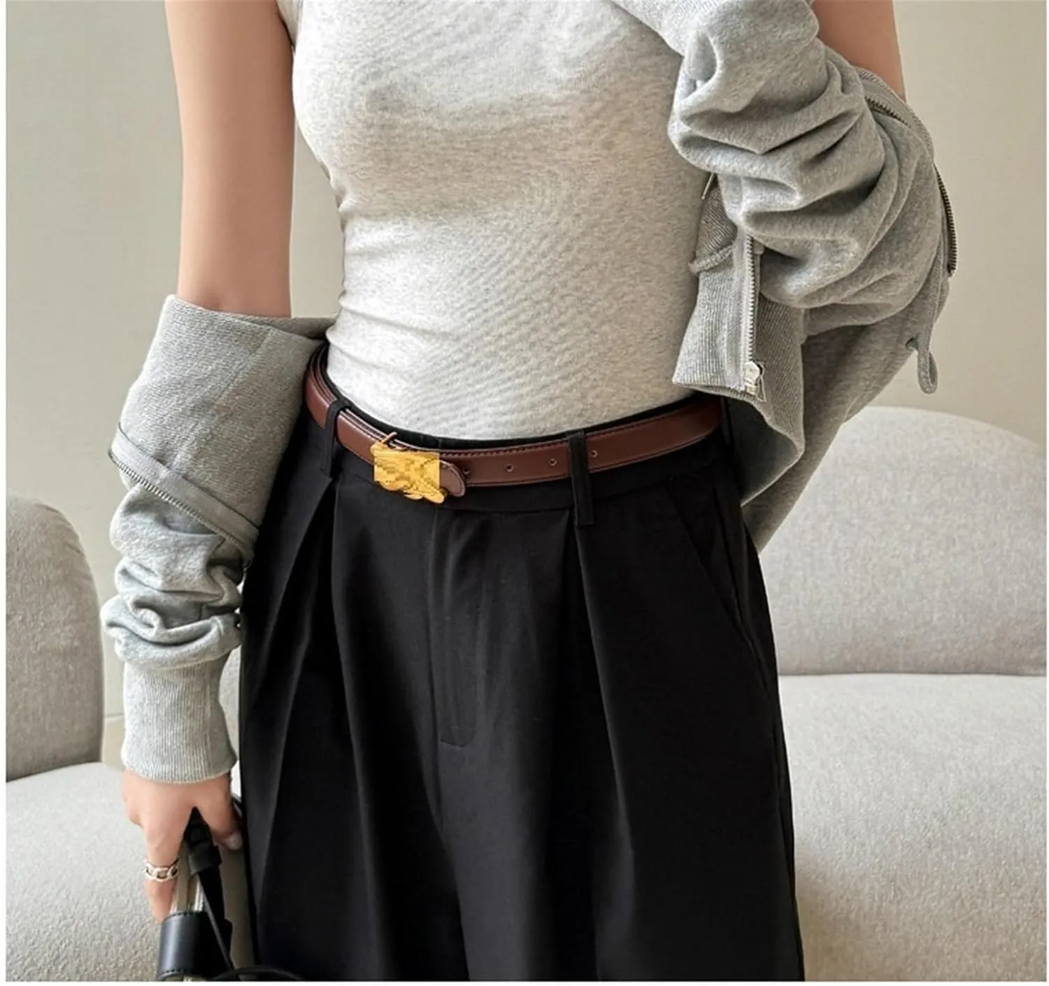 Women's Cotton U-Shaped Beauty Base Back Camisole Inner Wear with Chest Pad One-Piece Outer Wear Knitted Top