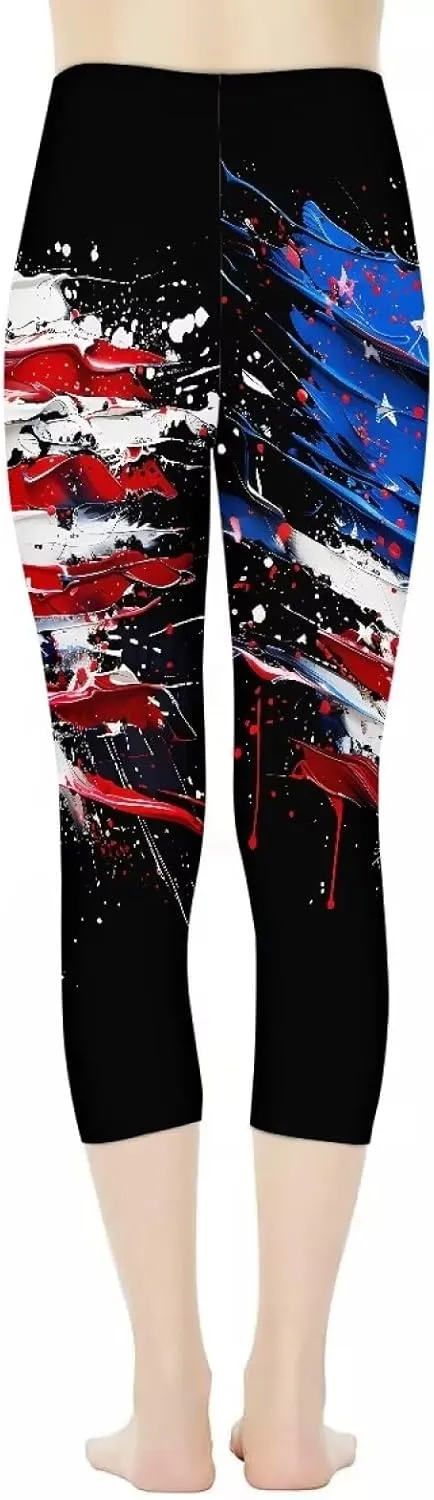 Womens Yoga Pants High Waist Stretch Workout Running Legging Tummy Control Sports Capri Pant Joggers