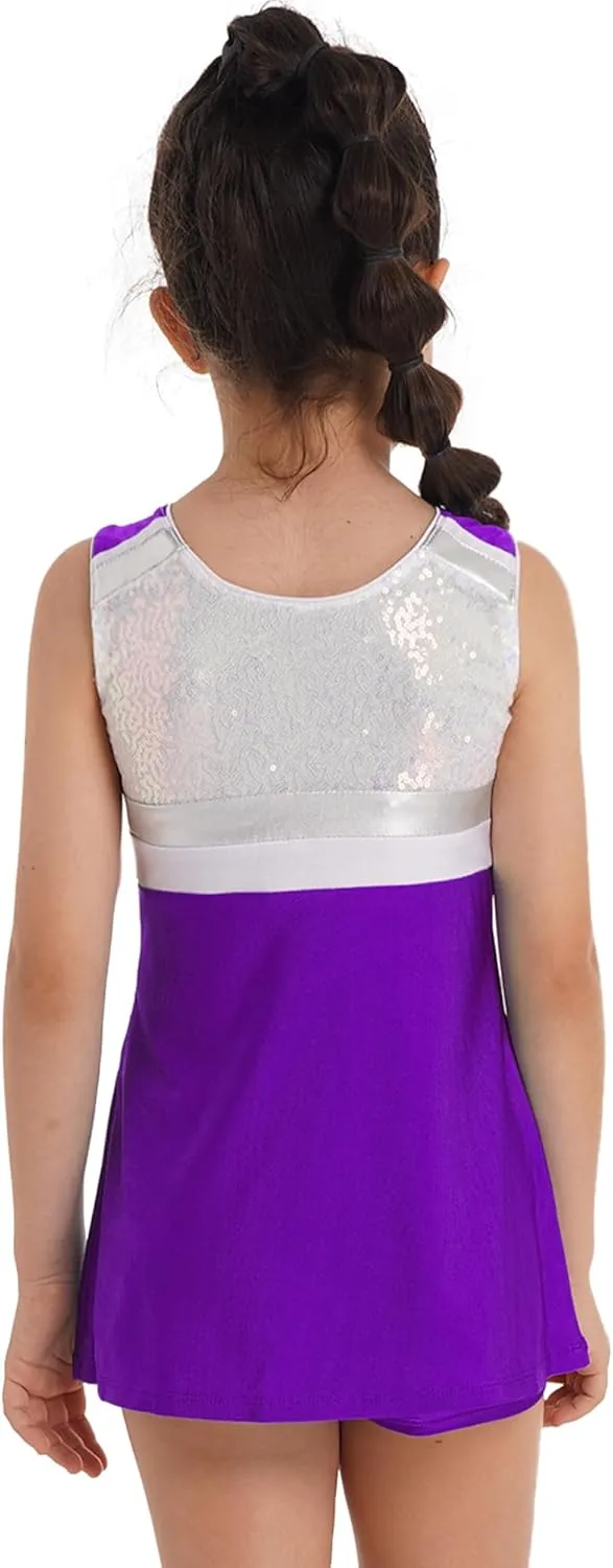YEAHDOR Kids Girls Tennis Golf Dress Set with Shorts Racerback Tank Tops and Tennis Skirt Skorts 2 Pieces Tracksuit Set