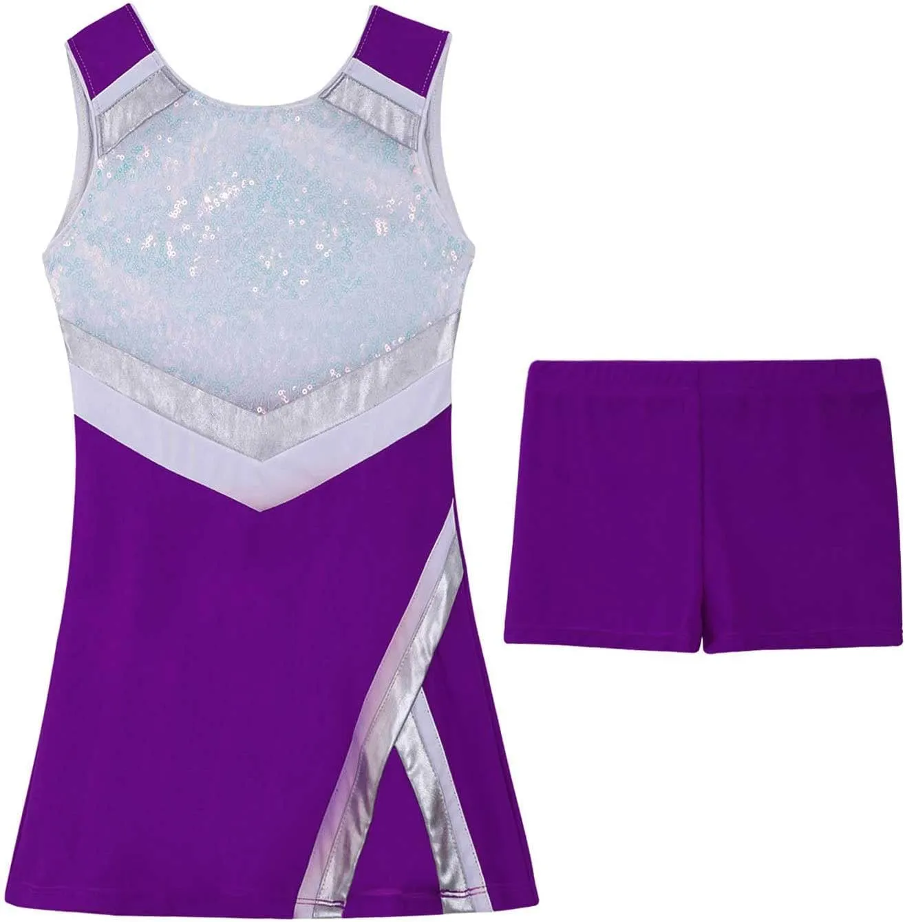 YEAHDOR Kids Girls Tennis Golf Dress Set with Shorts Racerback Tank Tops and Tennis Skirt Skorts 2 Pieces Tracksuit Set
