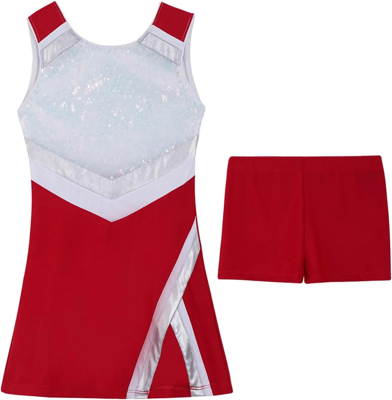 YEAHDOR Kids Girls Tennis Golf Dress Set with Shorts Racerback Tank Tops and Tennis Skirt Skorts 2 Pieces Tracksuit Set