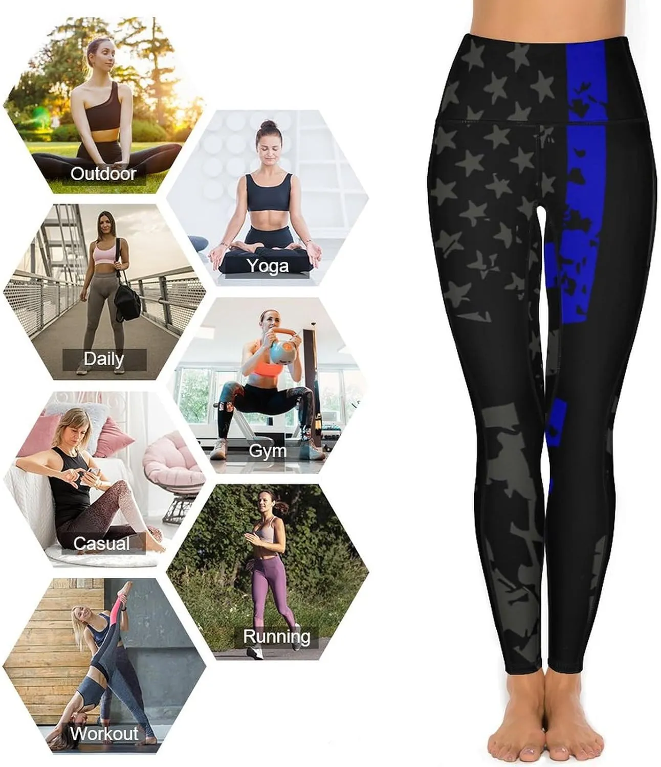 Yoga Pants for Women with Pockets High Waisted Tummy Control Running Sports Workout Yoga Leggings