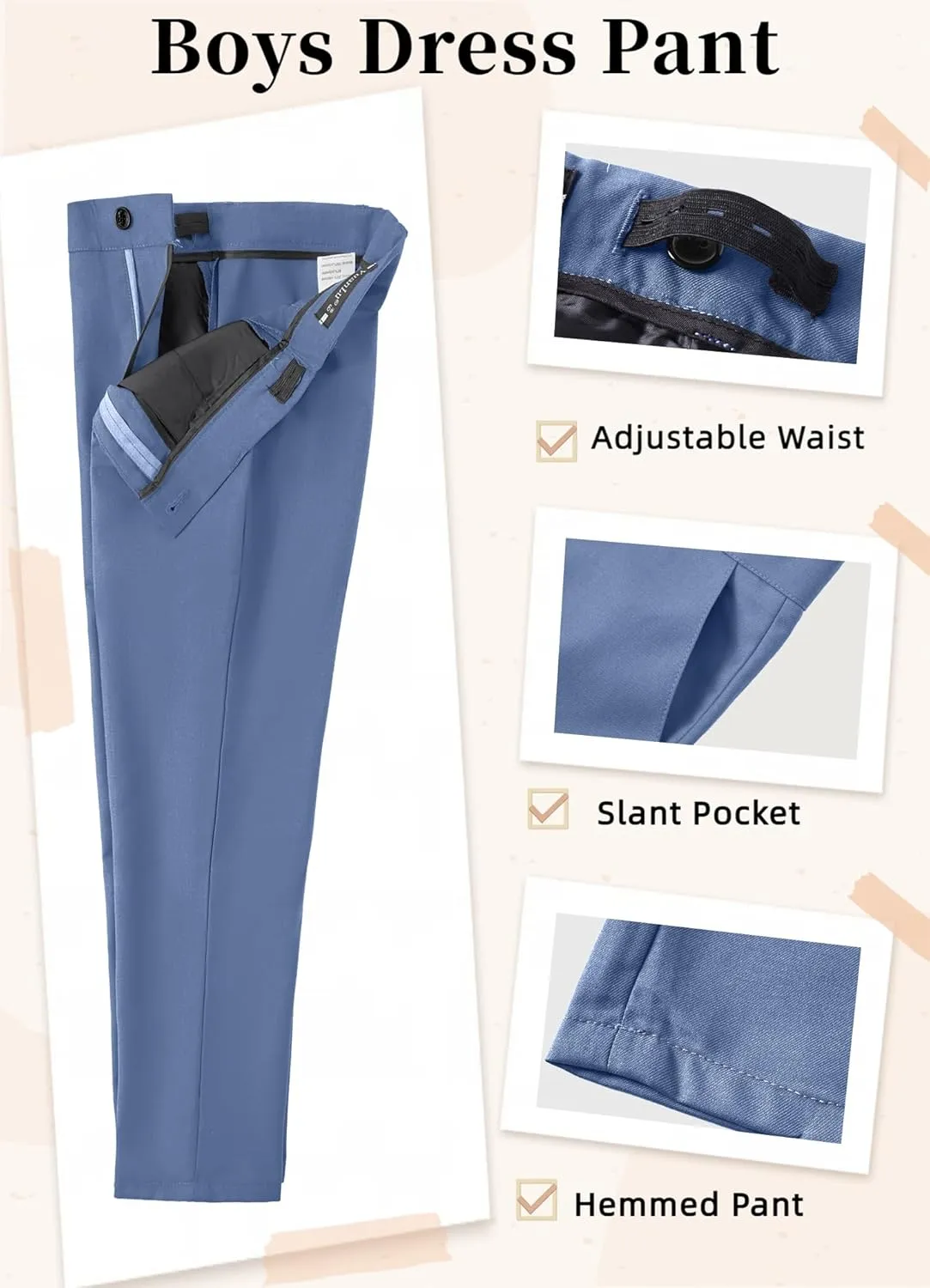 YuanLu Suits for Boys Ring Bearer Outfit Formal Vest and Pants Suit for Boy Wedding Suits Set